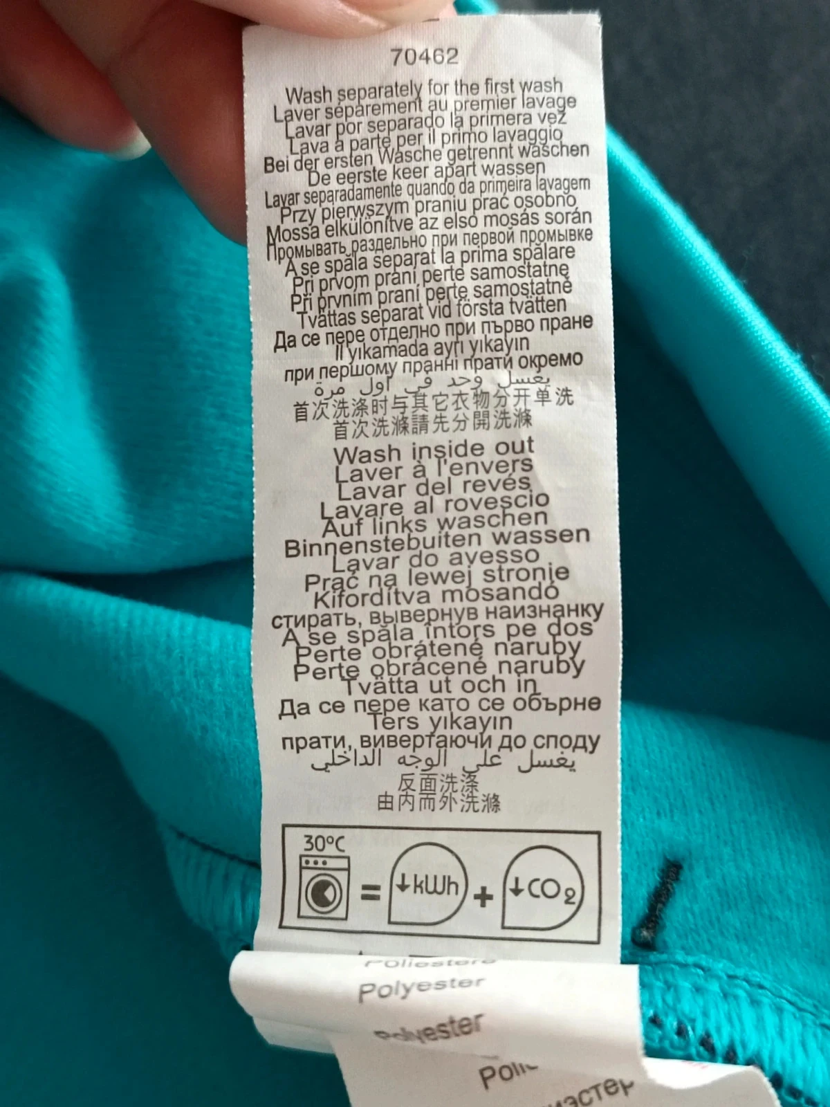 Casaco/manteau/abrigo/jas - cappotto com fecho azul turquesa da Domyos 12 anos – photo 13